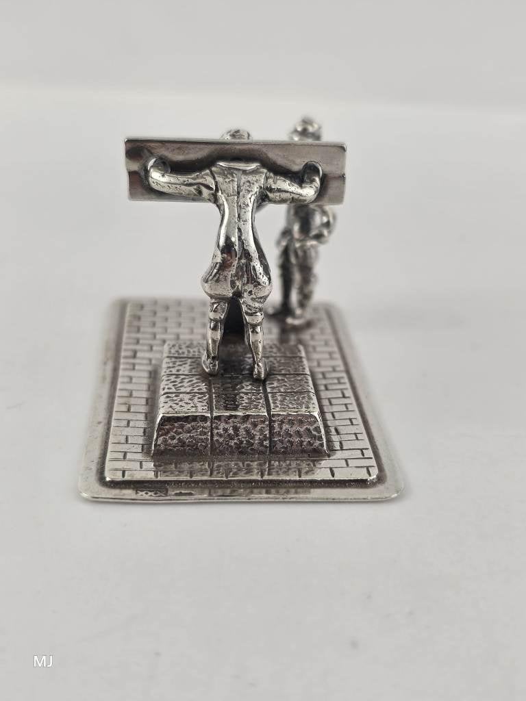 Zilveren miniatuur Schavot                              Z238, Ophalen of Verzenden, Zilver