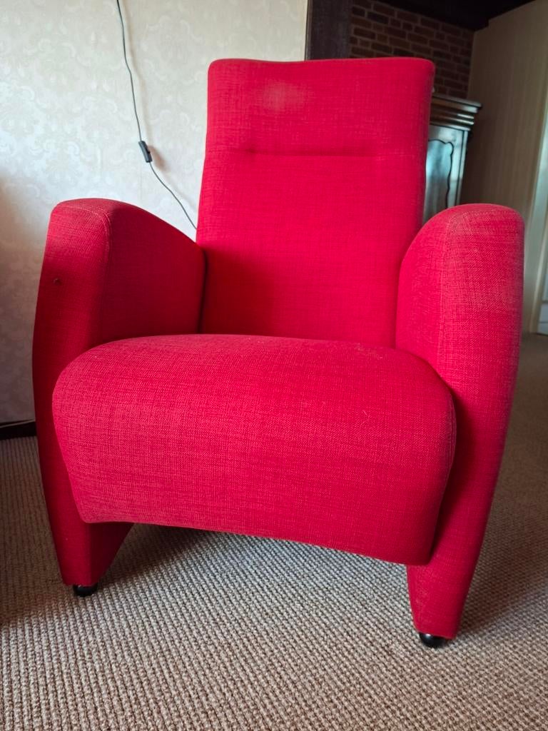Rode relax stoel, Ophalen, Minder dan 75 cm, Stof, 50 tot 75 cm