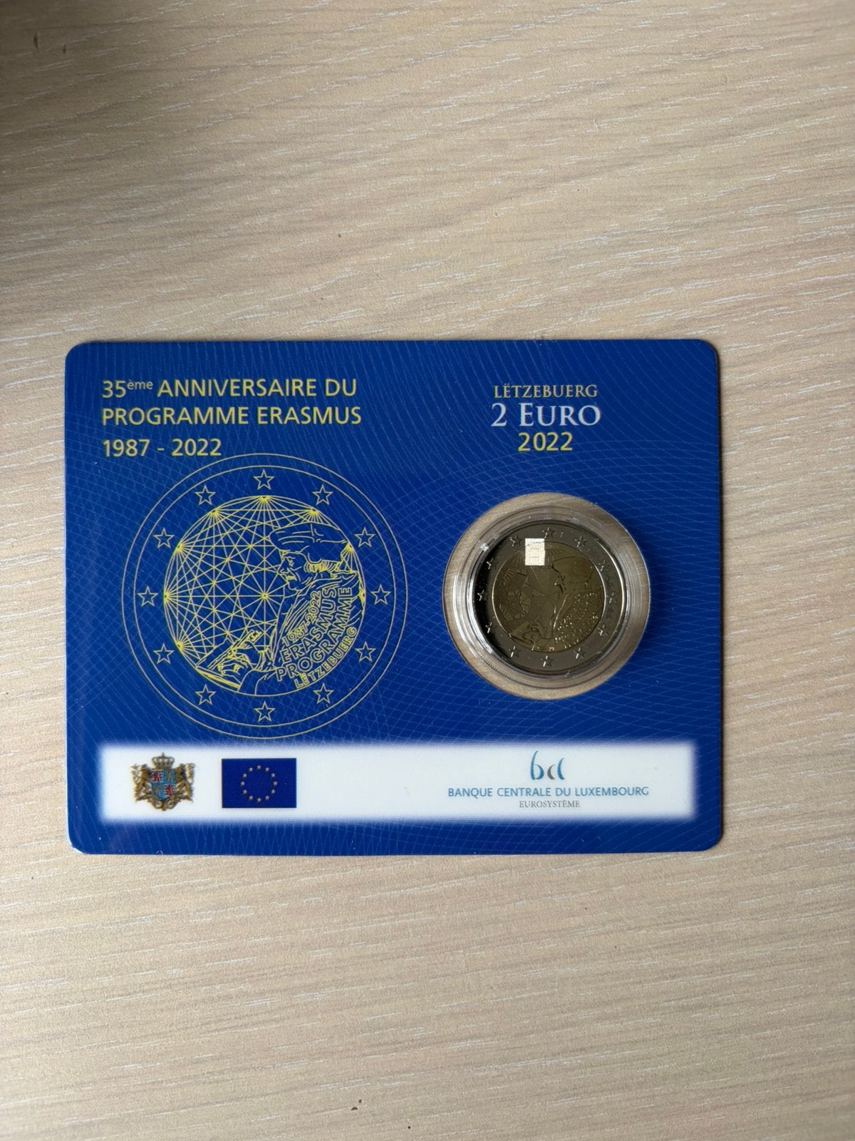 2 euro Luxemburg 2022 Erasmus coincard, Postzegels en Munten, Munten | Europa | Euromunten, Ophalen of Verzenden, Luxemburg, 2 euro