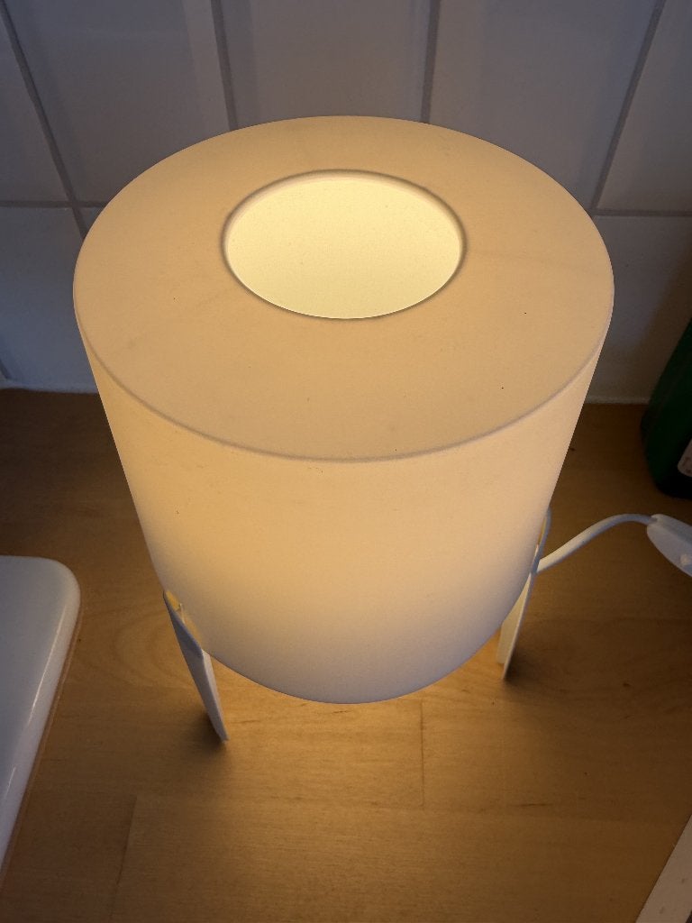 Tafellampjes, 3 stuks, Huis en Inrichting, Lampen | Tafellampen, Kunststof, Gebruikt, 27 cm, Wit