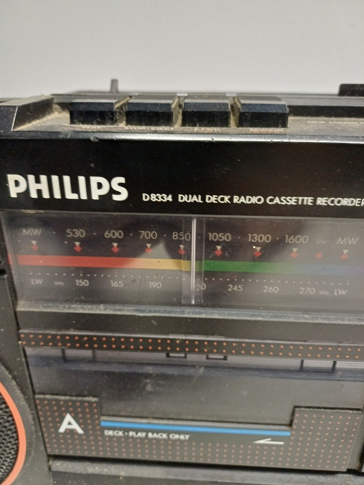 Philips D8334/05R Boombox Jaren '80 - Defect voor onderdelen, Ophalen of Verzenden, Niet werkend, Radio