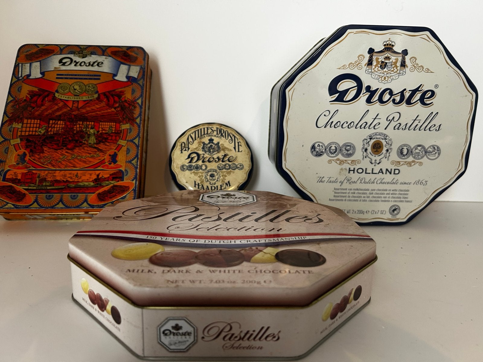 Blikken Droste chocolade - Vintage verzameling, Verzamelen, Ophalen of Verzenden, Gebruikt, Overige, Droste