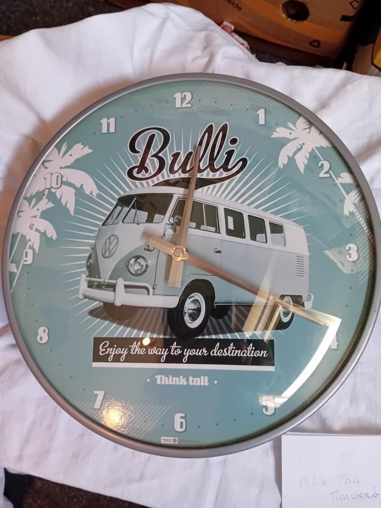 VW Bulli wandklok - Loopt goed, Ophalen of Verzenden, Wandklok