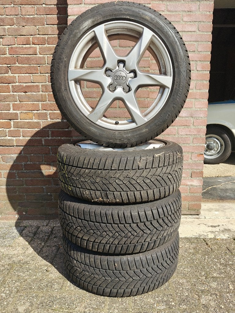 Audi Winterset | 7.5 J x 17 Inch | 5x112 | A3-A4-Golf enz, Ophalen, Audi, Gebruikt, Banden en Velgen