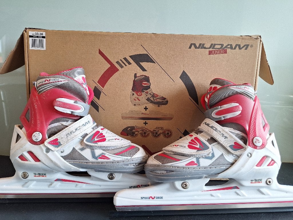 Nijdam Schaats - Skates Combo Verstelbaar 33-36, Ophalen, Kinderen, Verstelbaar, Gebruikt