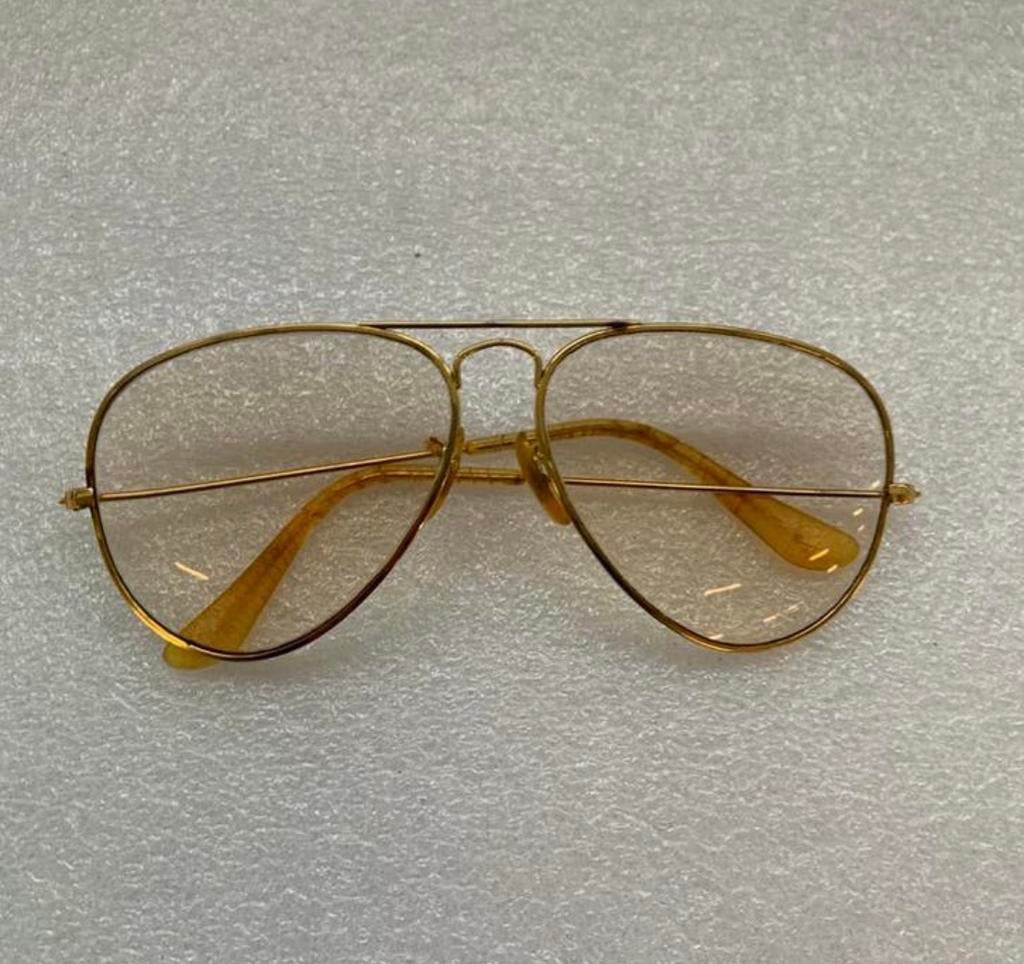 Bril Zonnebril vintage Ray-Ban heren bril zonnebril gouden, Ophalen of Verzenden, Zo goed als nieuw