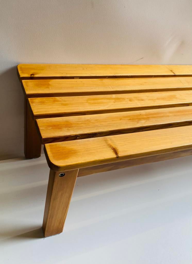 Pine latten-tafel Scandinavisch design , jaren 70, Verzamelen, Retro, Ophalen, Huis en Inrichting