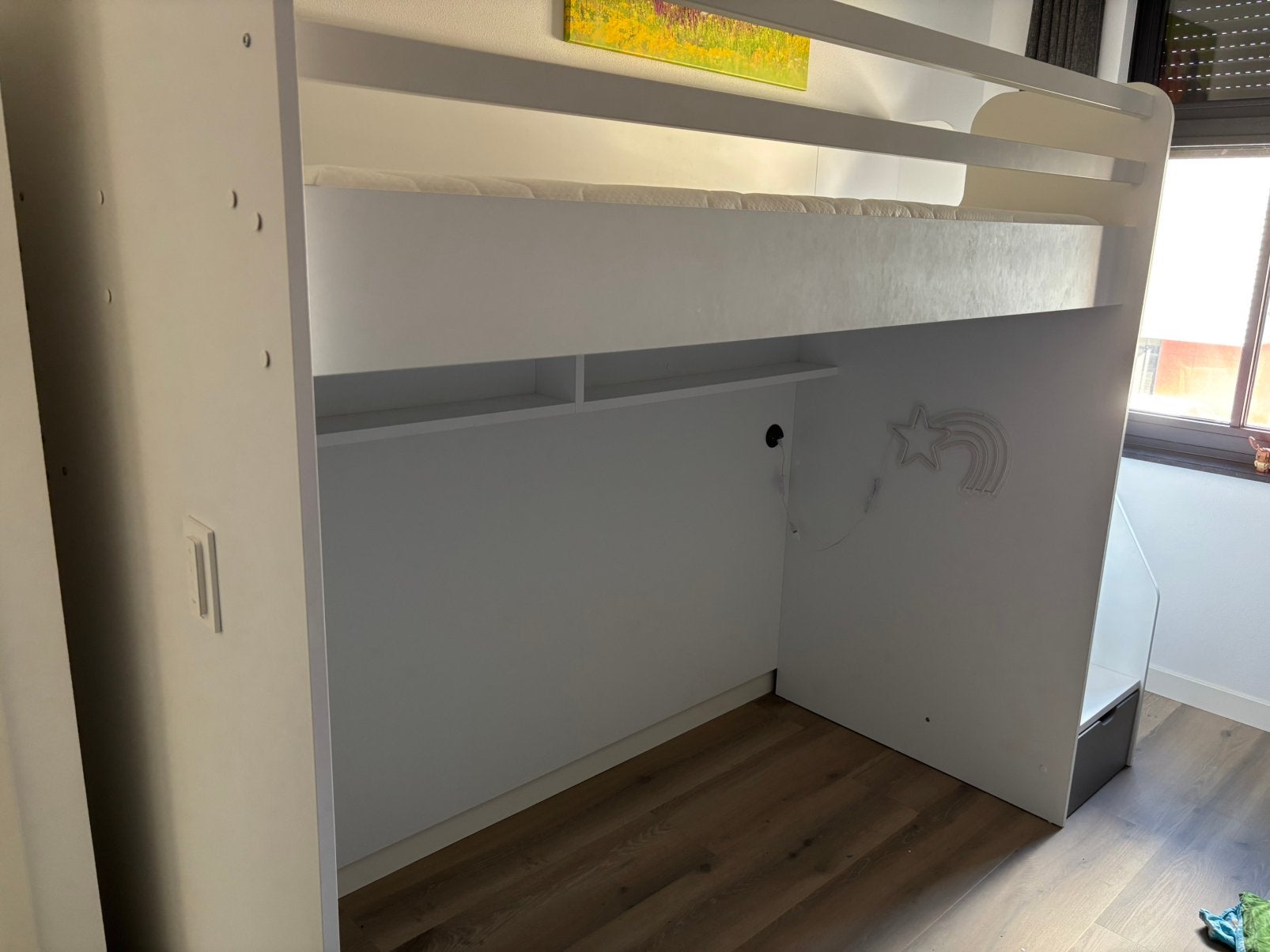 Nette hoogslaper, Ophalen, Eenpersoons, Zo goed als nieuw, 90 cm