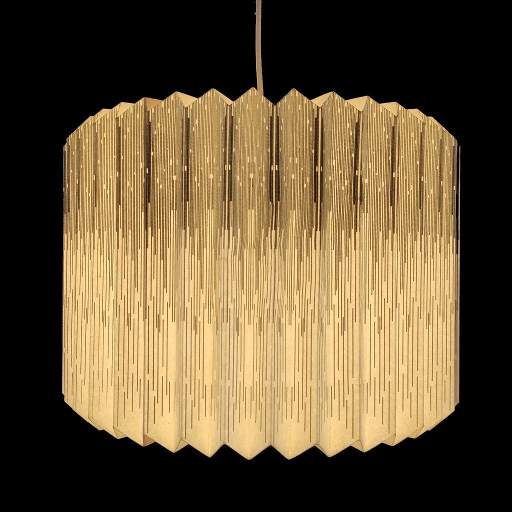 Geweldige grote warme vintage paper design hanglamp, Ophalen of Verzenden, Gebruikt, Overige materialen, E27 (groot)