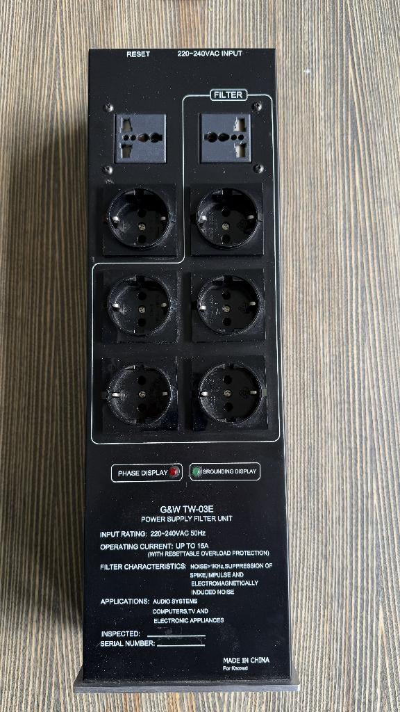 G&W PowerFilter TW-03E, Ophalen, Gebruikt