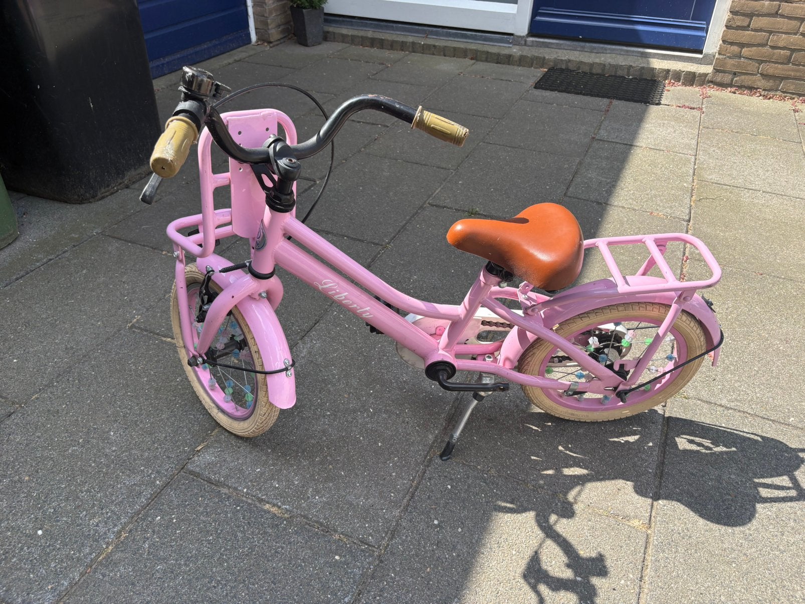 Spirit Liberty meisjesfiets 14 inch roze, Fietsen en Brommers, Fietsen | Meisjes, Ophalen, Gebruikt, 14 inch of minder, Versnellingen