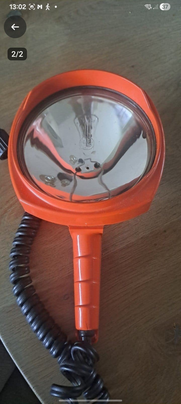 Vintage Attwood 12V DC Spot Light - Oranje Zoeklicht, Watersport en Boten, Ophalen, Gebruikt, Overige typen