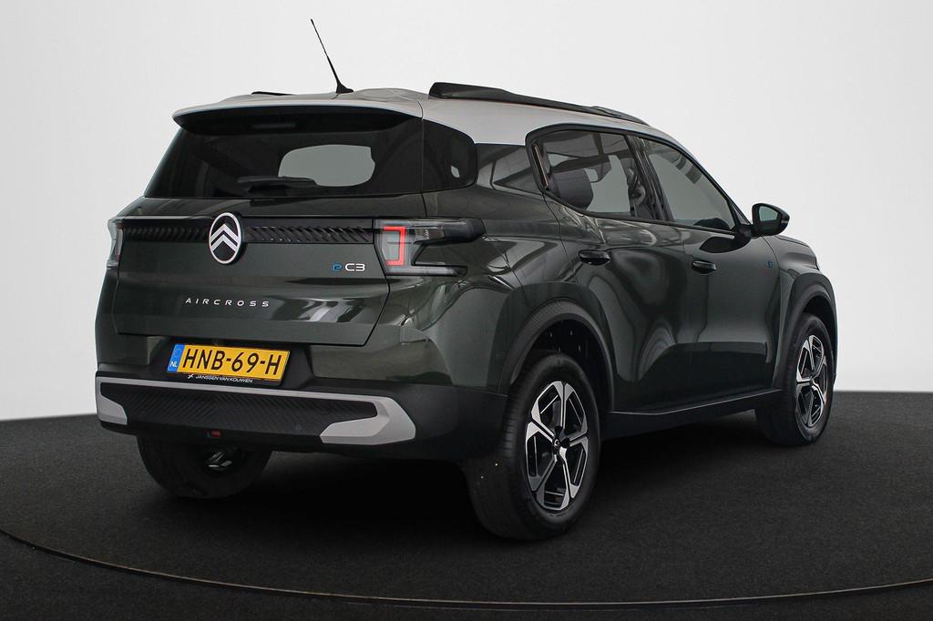 Citroen Ë-C3 Aircross Max 113pk 44 kWh Apple CarPlay Naviga, Auto's, Citroën, Gebruikt, Parkeersensor, 303 km, Leder en Stof