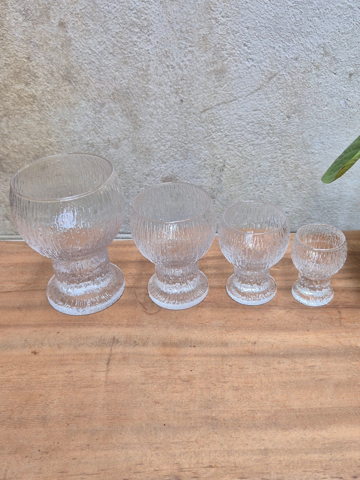 Vintage Set van 9 Iittala Kekkerit glazen - Tapio Wirkkala, Antiek en Kunst, Antiek | Glas en Kristal, Ophalen of Verzenden