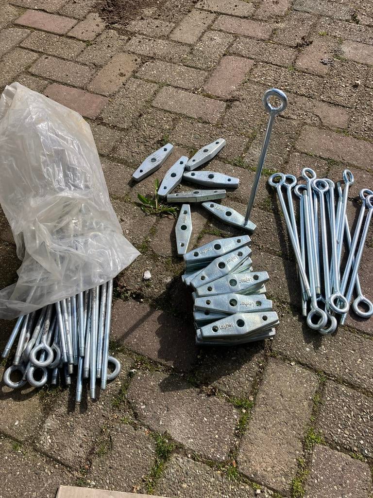Layher ankerplaten en ankers, Doe-het-zelf en Verbouw, Steigers, Ophalen, Gebruikt, Overige typen, Minder dan 2 meter