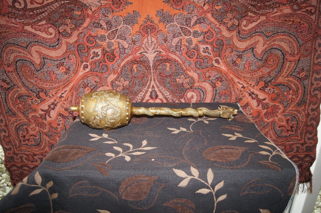 Knots met dreaken motief, Ophalen of Verzenden, Brons, Overige typen