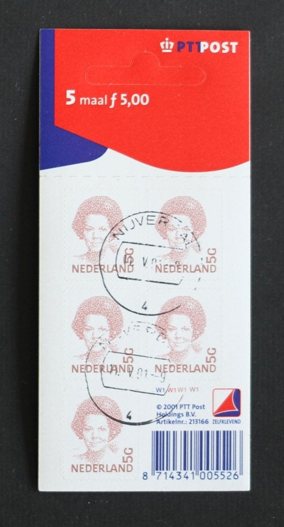 NVPH Velletje V 1501 b Hangmapje gestempeld V1501b, Ophalen of Verzenden, Na 1940, Gestempeld