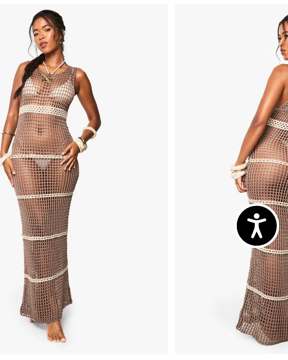 Boohoo beach jurk chocoladebruin mt 36, Bruin, Nieuw, Ophalen of Verzenden, Maat 36 (S)