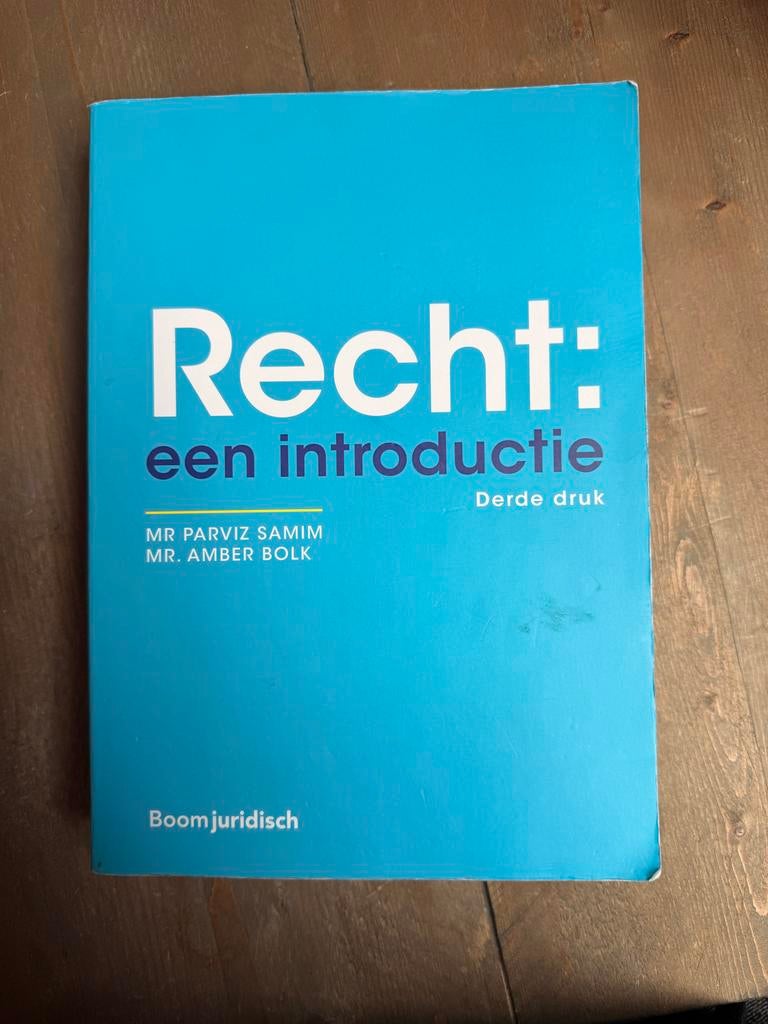 Recht: een introductie - Derde druk, Ophalen of Verzenden, Zo goed als nieuw