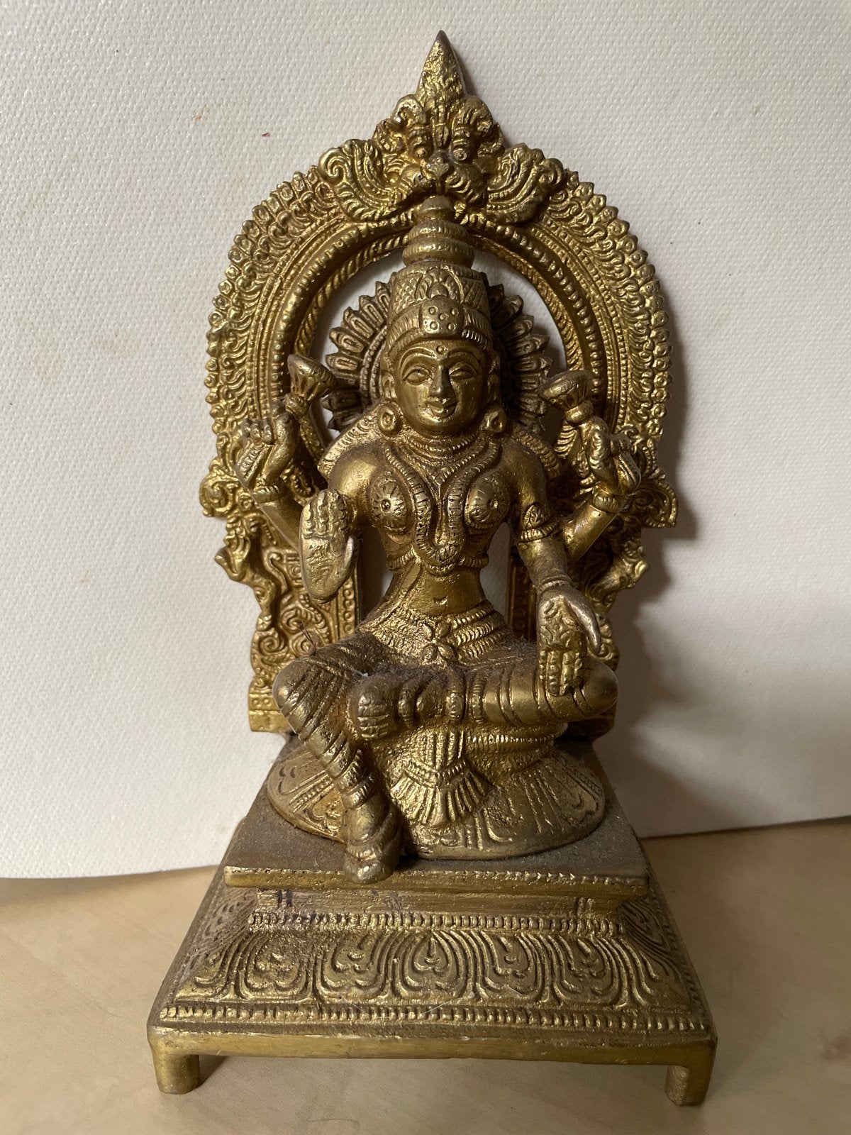 Messing beeld van godin Lakshmi, Ophalen of Verzenden