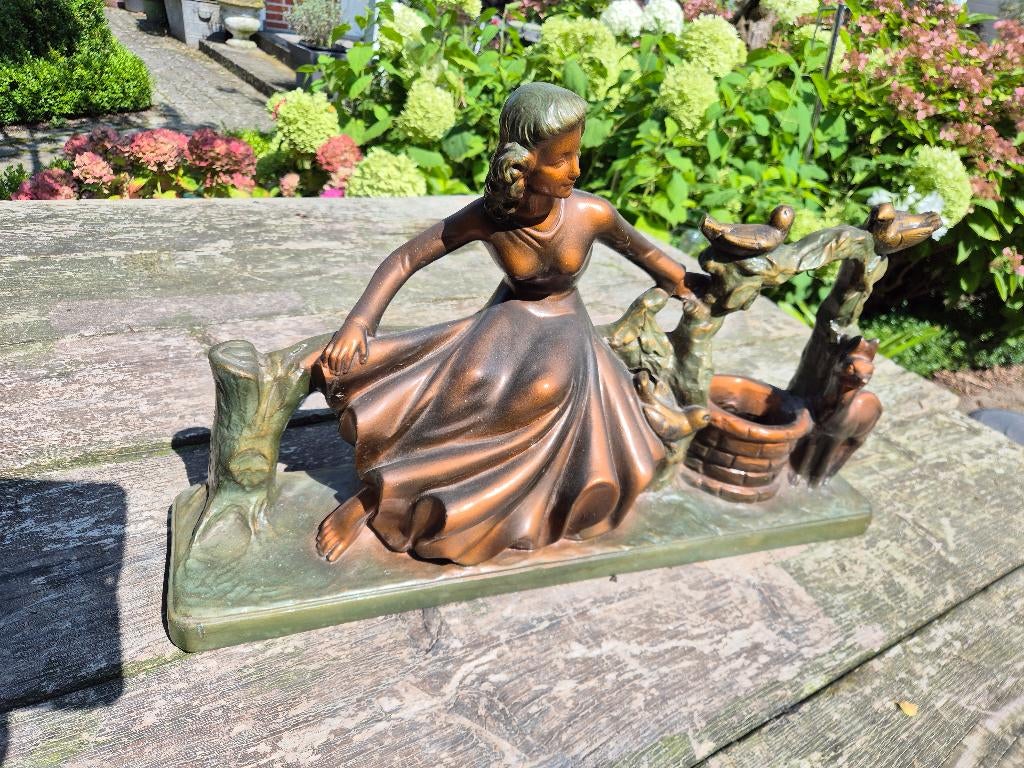 60x14x34cm jugendstil beeld dame moderna depose, Ophalen