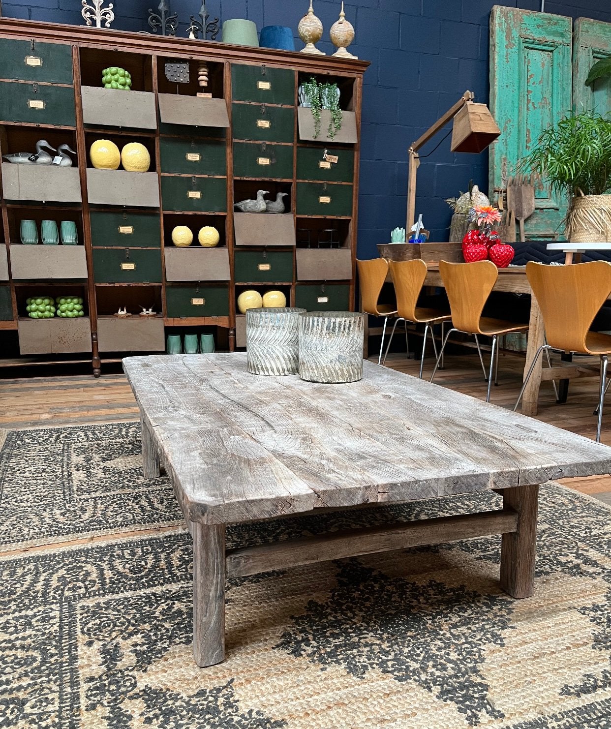 Oude tafel hout uniek - houten salontafel, Ophalen