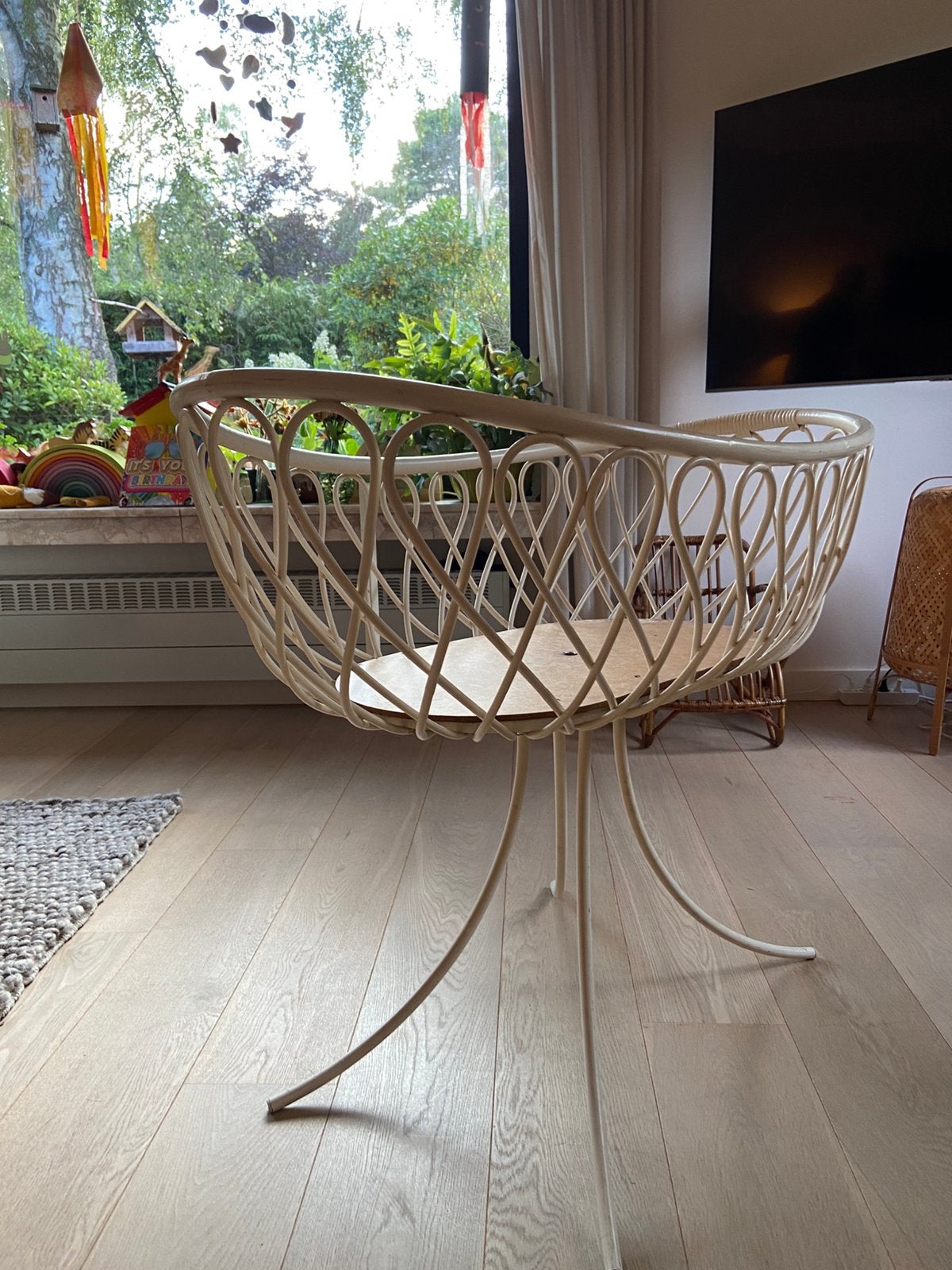 Mid-century Rotankeur Noordwolde wieg, Kinderen en Baby's, Babywiegjes en Ledikanten, Ophalen, Gebruikt, Wieg