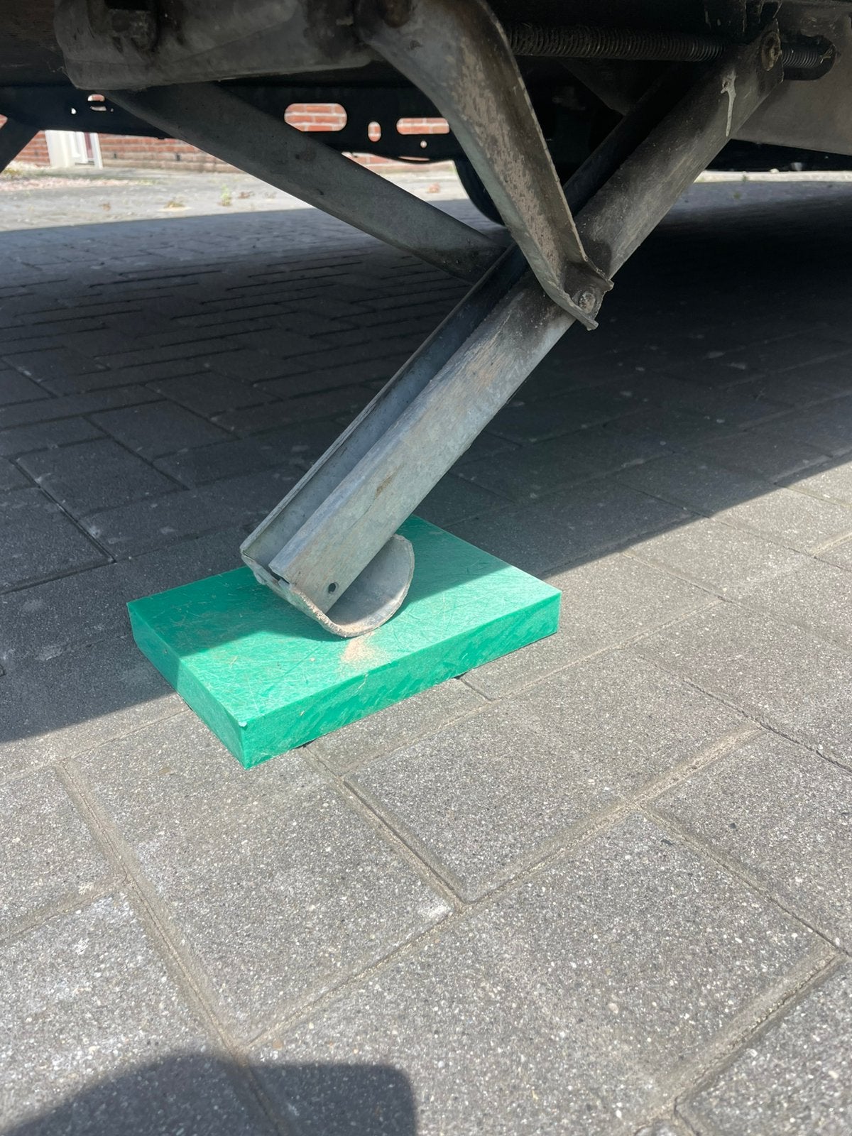 Kunststof voetjes voor onder caravan uitdraaisteunen, Caravans en Kamperen, Caravan accessoires, Ophalen of Verzenden, Zo goed als nieuw