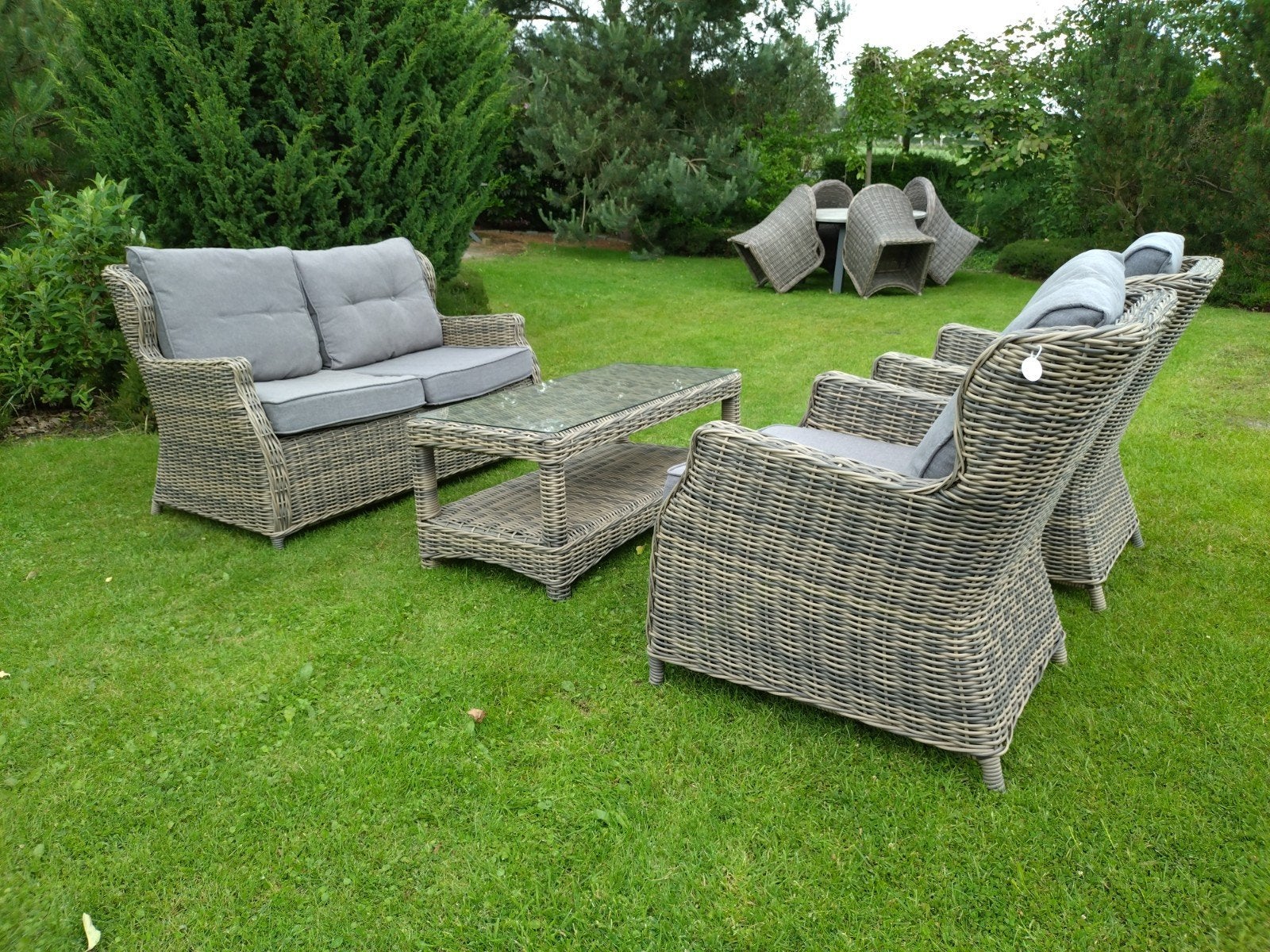 Mooie landelijke loungeset, Ophalen, 4 zitplaatsen, Kunststof, Gebruikt