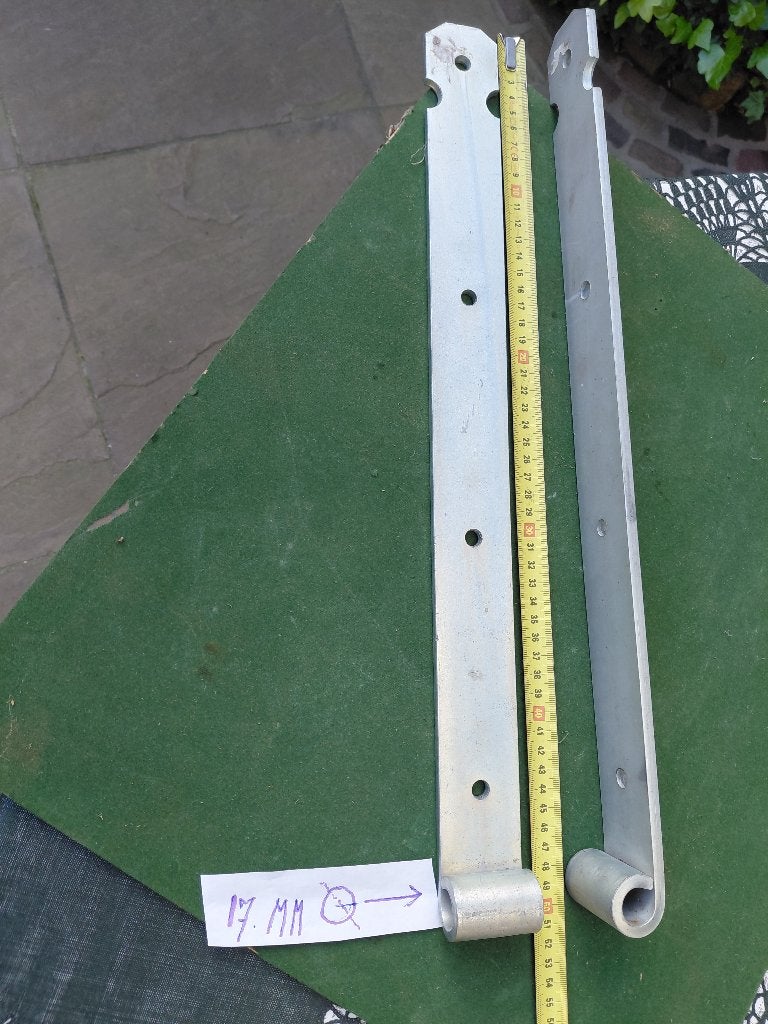 te koop 2 nieuwe poort hengen  50 cm lang  gegalvanizeerd, Tuin en Terras, Tuinpoorten, Nieuw, Ophalen of Verzenden, 150 tot 200 cm