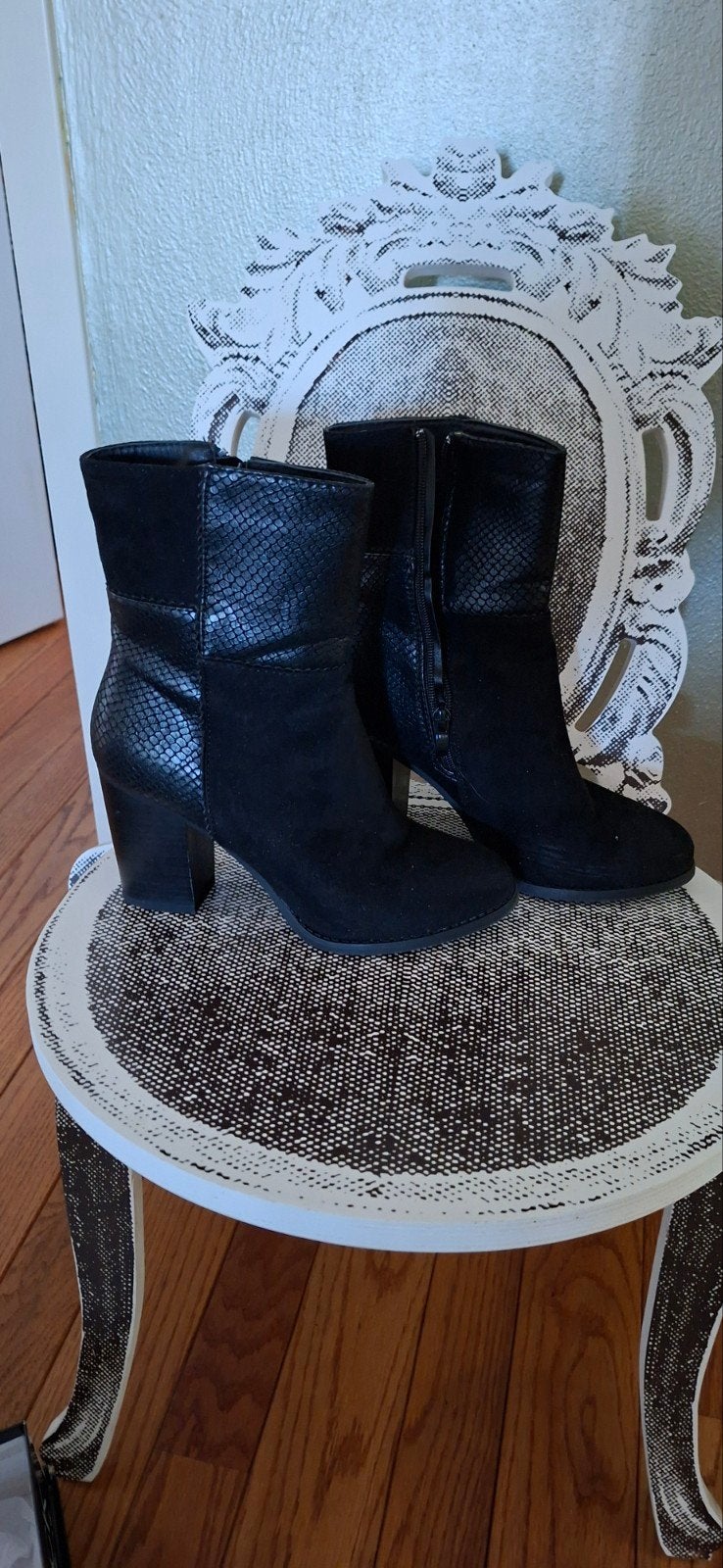Zwarte Enkellaarzen MIA&ROCK New York mt 38, Kleding | Dames, Zwart, Lage of Enkellaarzen, Ophalen of Verzenden, Zo goed als nieuw