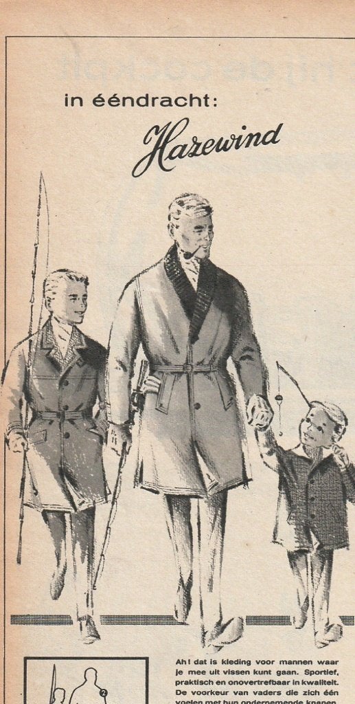 retro reclame 1962 Hazewind jongensmode jasjes vissertjes, Verzenden, Overige typen