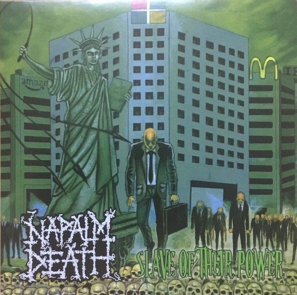 Napalm Death ‎– Slave Of Their Power lp  live rotterdam, LP, Ophalen of Verzenden, Grindcore, 12 inch