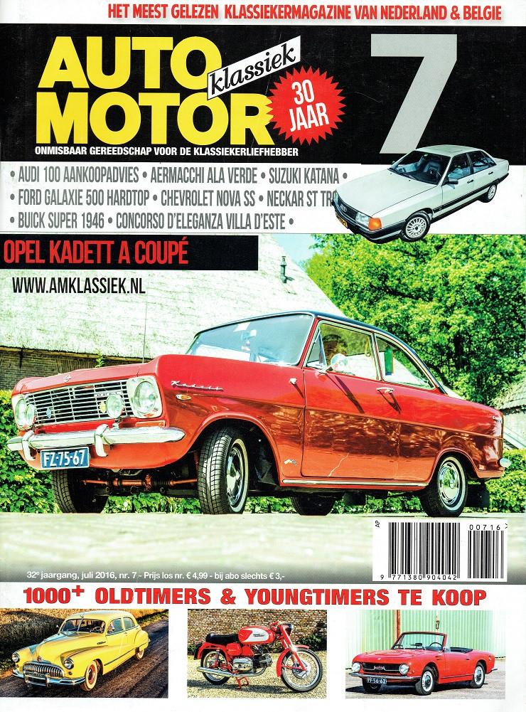 Auto Motor Klassiek 2016 nr. 7 (o.a. Opel Kadett A Coupé), Verzenden, Gelezen, Algemeen