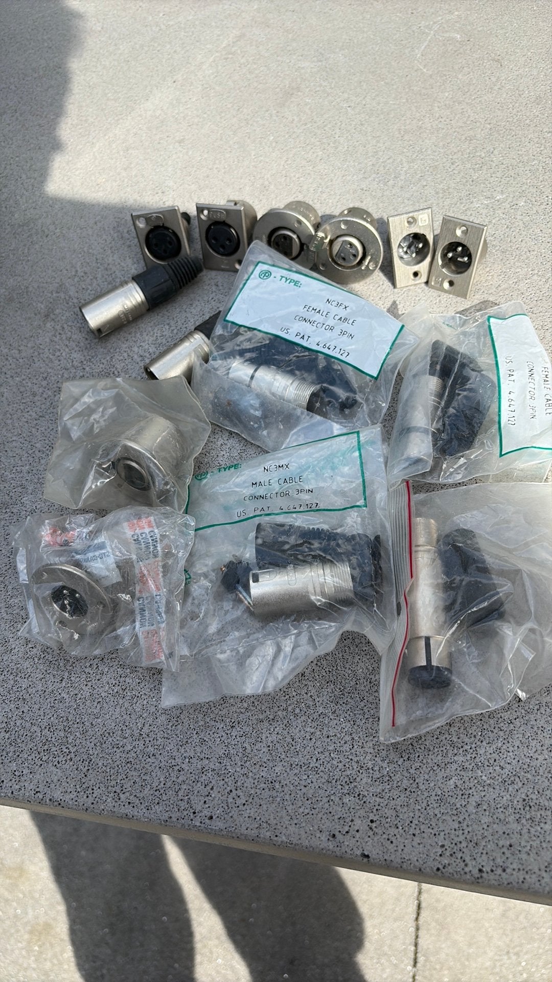 Diversen XLR stekkers, zie foto’s, Ophalen of Verzenden, Nieuw, Apparatuur