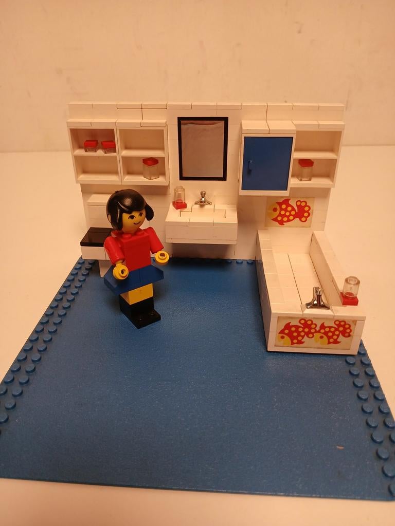 Vintage lego 265 badkamer homemaker met alle stickers, Kinderen en Baby's, Speelgoed | Duplo en Lego, Ophalen of Verzenden