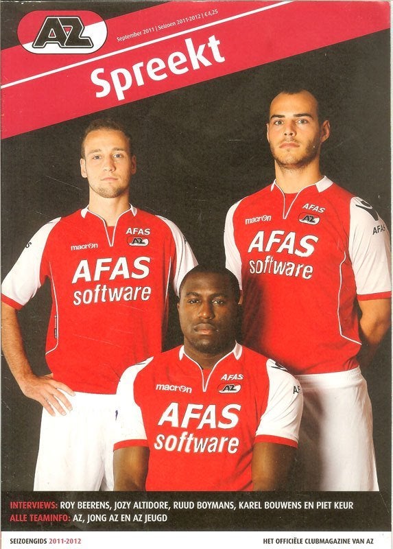 AZ Seizoensgids 2011-2012. Softcover, 66 pagina's,, Ophalen of Verzenden, Zo goed als nieuw, Watersport en Hengelsport