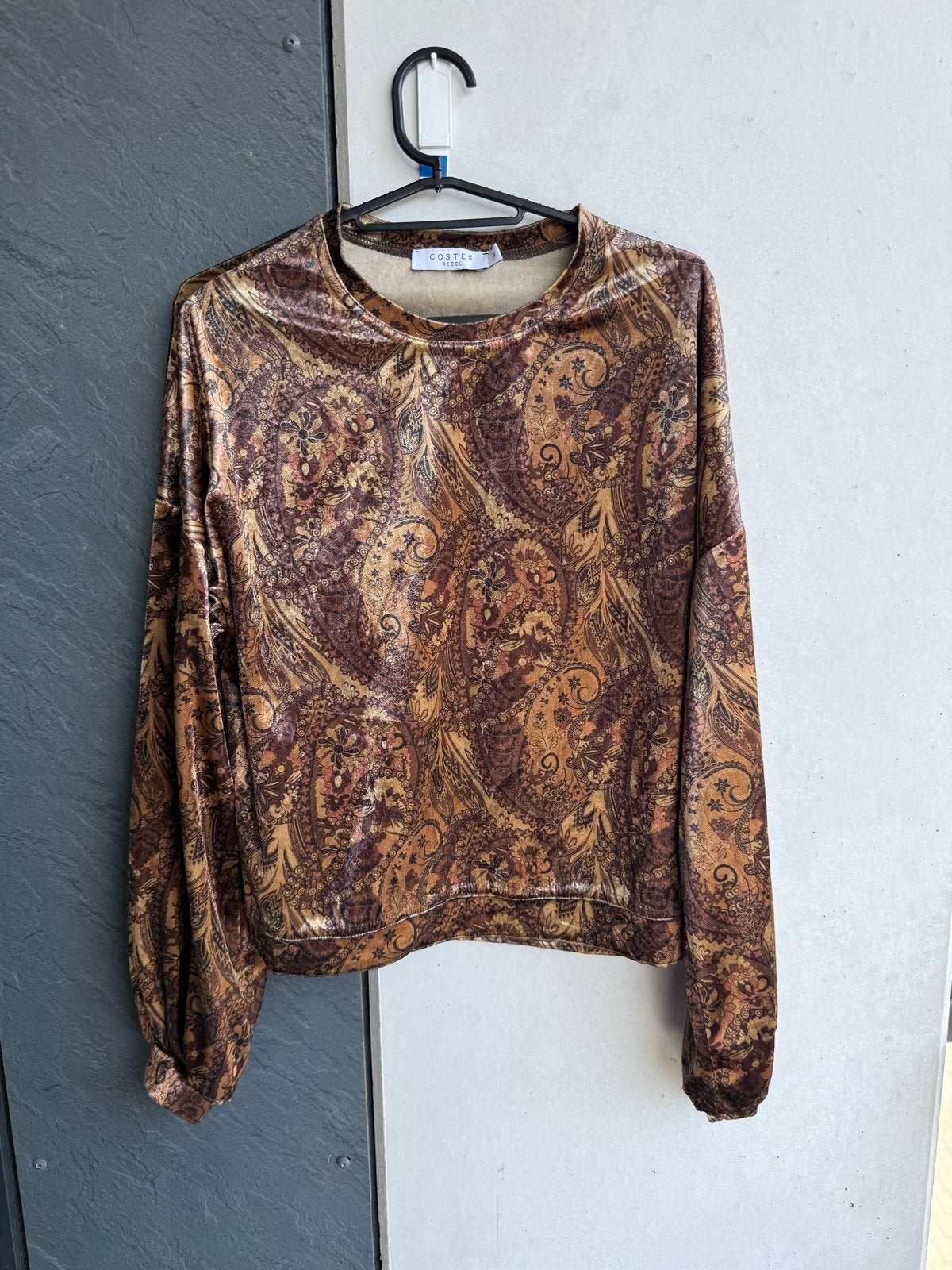 Costes Rebel fluwelen trui met paisley print, Kleding | Dames, Bruin, Ophalen of Verzenden, Zo goed als nieuw, Lange mouw