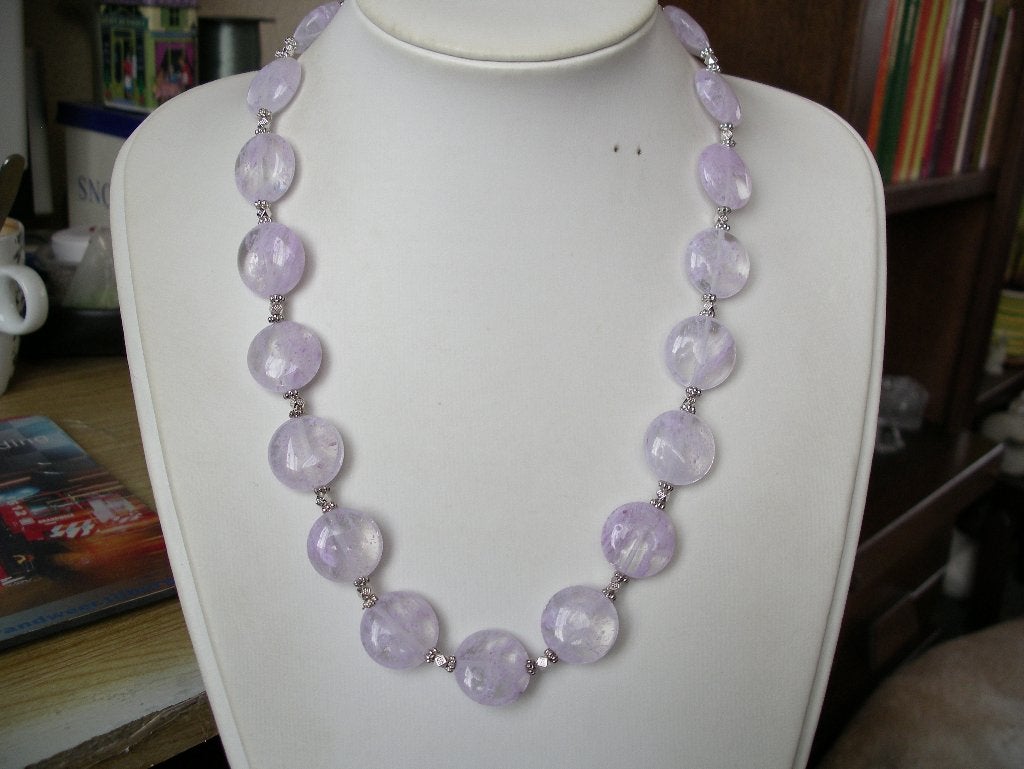 Een mooie Rozenkwarts edelstenen ketting, Verzenden, Overige materialen, Ketting, Met edelsteen