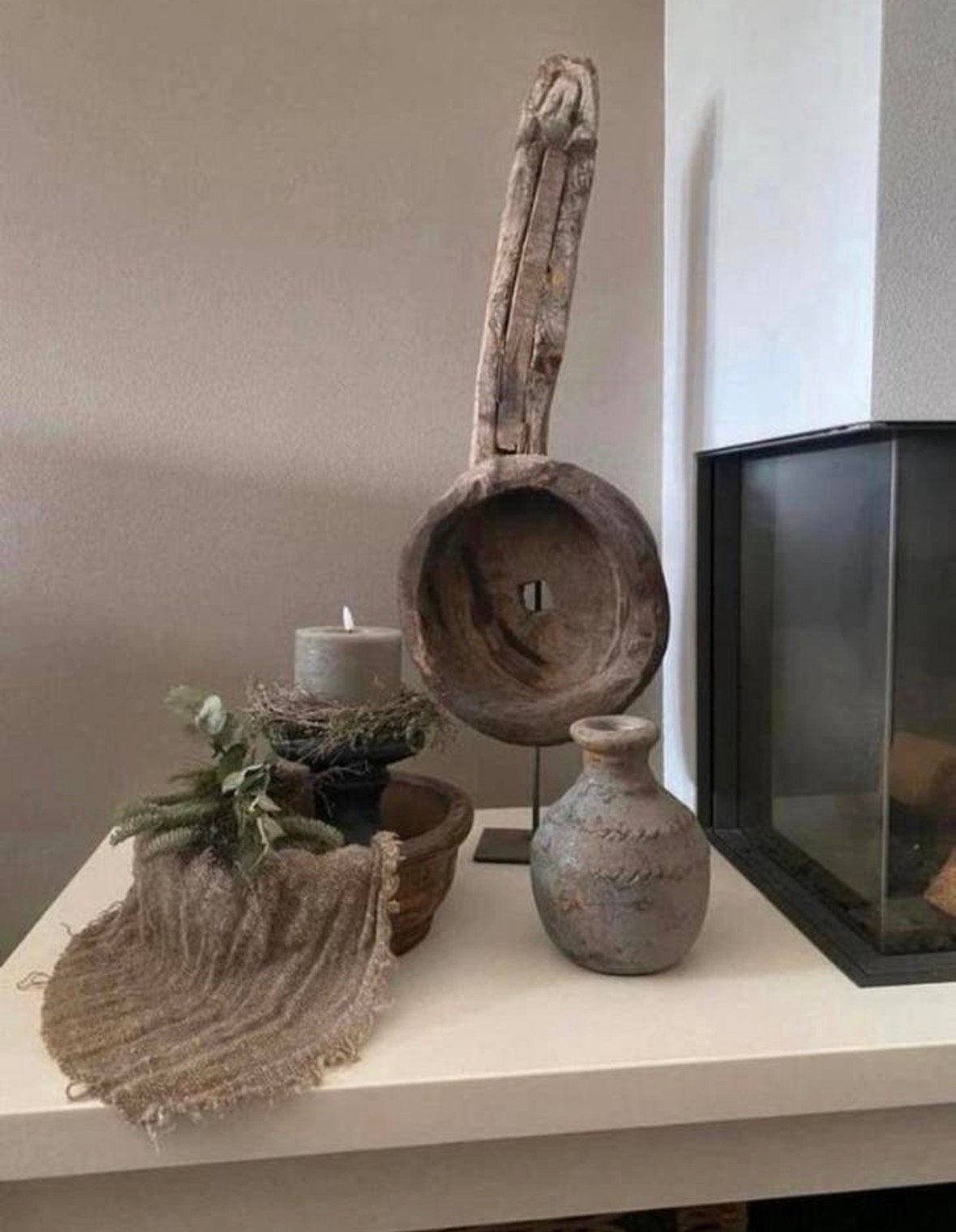 Oude houten kaasmal, Huis en Inrichting, Ophalen, Zo goed als nieuw, Rond, Hout
