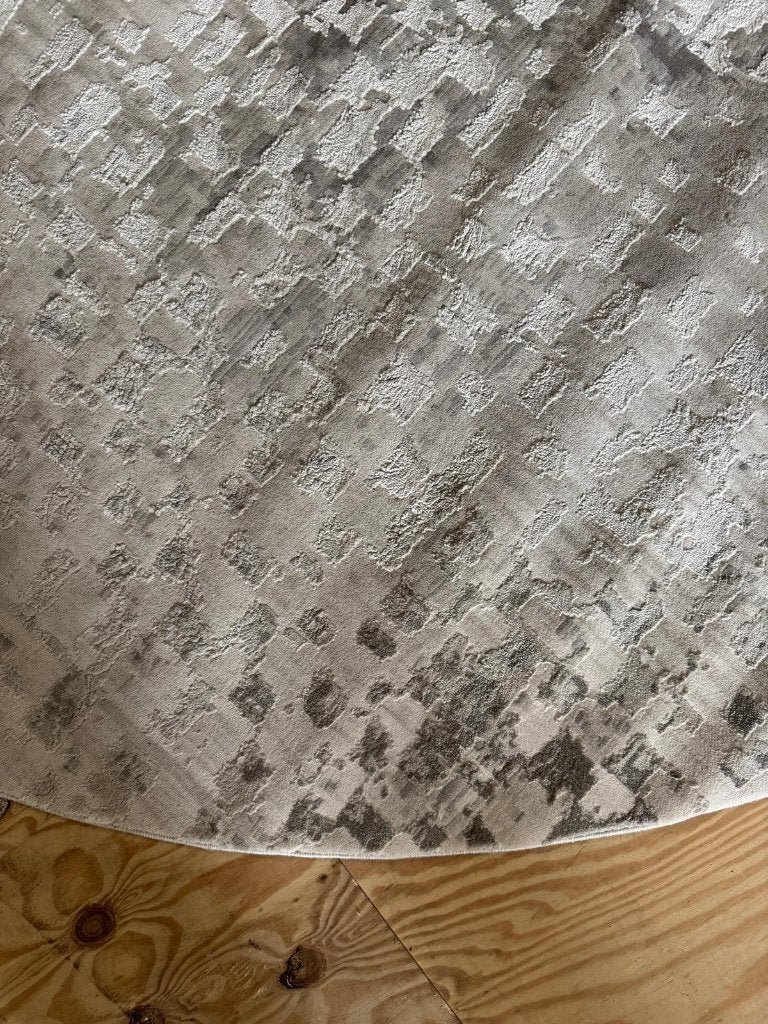 Vloerkleed Gwen l Whoon | Meubilex l van €699,- voor €349,-, Ophalen, Gebruikt, Grijs, Rond