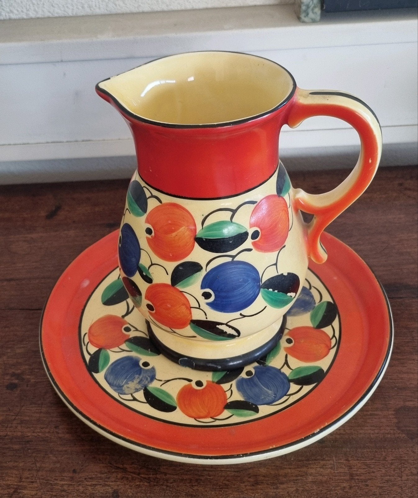 Prachtige Art Deco Set: Kan en Schaal, Ophalen of Verzenden