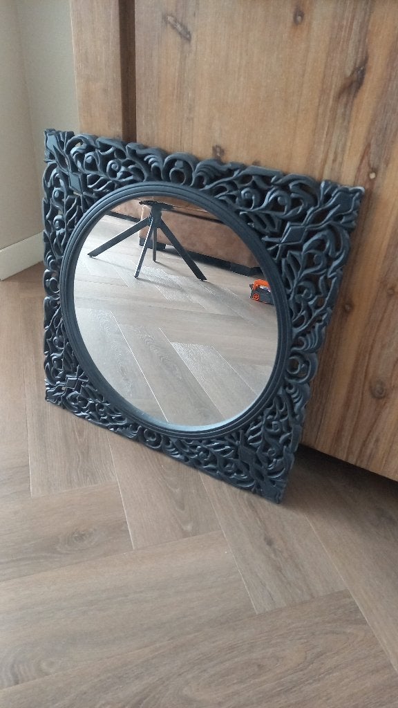 Mooie spiegel, Huis en Inrichting, Woonaccessoires | Spiegels, Ophalen, Minder dan 50 cm, Vierkant, Zo goed als nieuw