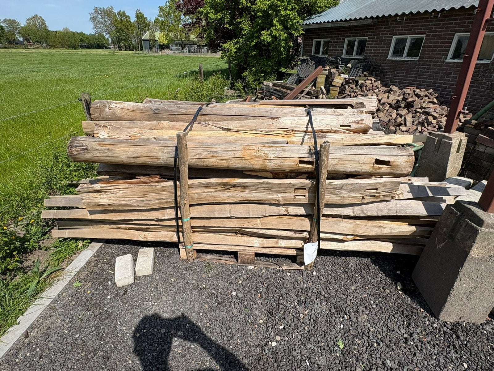 Post & Rail hekwerk van Kastanje hout, Ophalen, Nieuw, Hout, Tuinhek