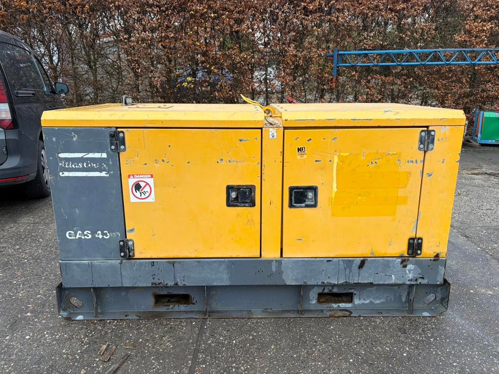 Atlas Copco QAS 40 kVA kubota aggregaat noodstroom, Doe-het-zelf en Verbouw, Aggregaten, Gebruikt, Geluidgedempt, 30 kVA of meer