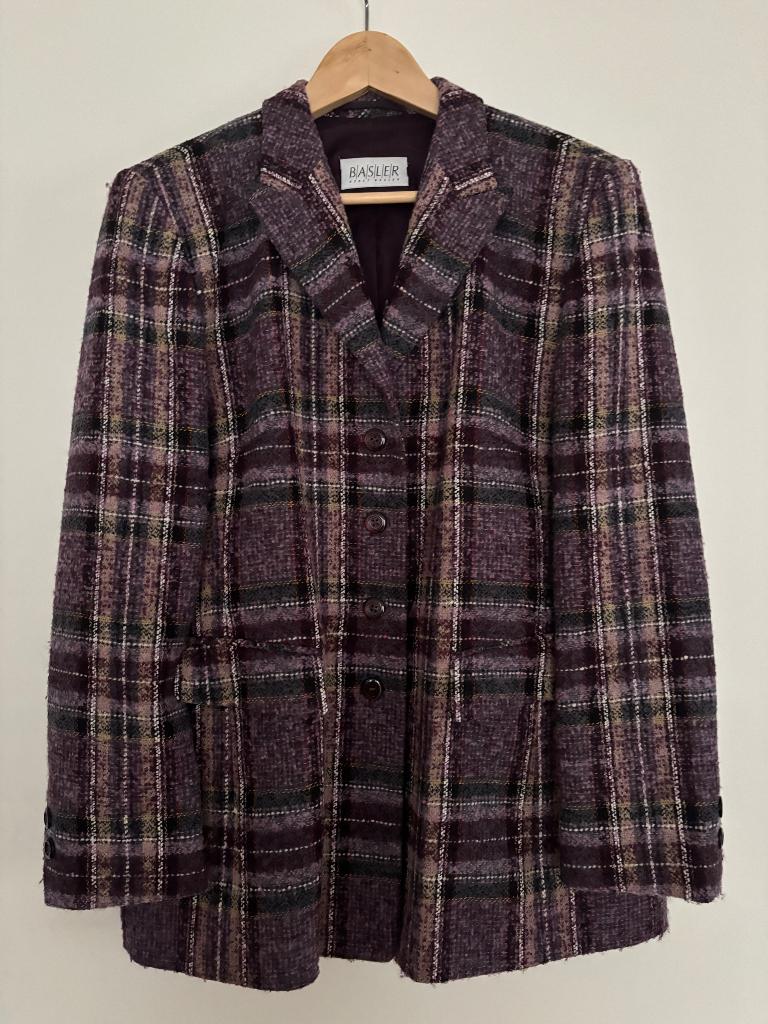 Mooie Basler jas blazer paars geruit, Ophalen of Verzenden, Gedragen, Maat 42/44 (L), Paars