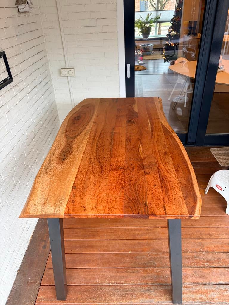 Mango Houten Bartafel - 147cm Lang, Ophalen, Zo goed als nieuw
