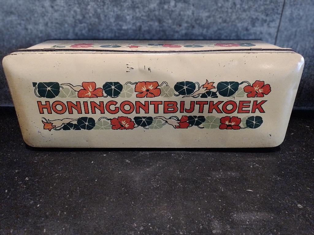 Vintage ontbijttrommel en 8 beschuitbussen, Ophalen of Verzenden, Gebruikt, Overige, Verkade