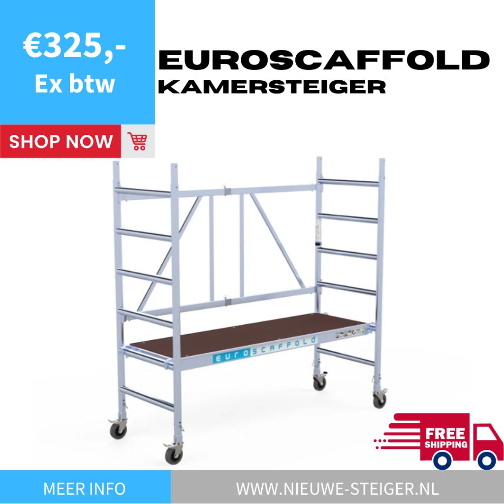 Euroscaffold Kamersteiger 75x190x3m Werkhoogte, Ophalen of Verzenden, Nieuw, Rolsteiger of Kamersteiger, 2 tot 5 meter