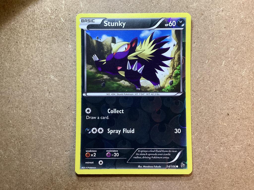 1x Stunky [FLF 054/106] (Excellent, Reverse Holo), Ophalen of Verzenden, Zo goed als nieuw, Losse kaart, Foil